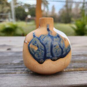 Mid Century Modern MCM Weed Pot Design Studio Pottery Clay Pot Drip Glaze Japan‎